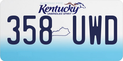 KY license plate 358UWD