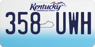 KY license plate 358UWH