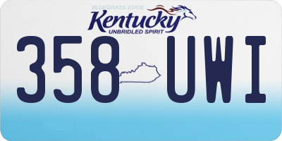 KY license plate 358UWI