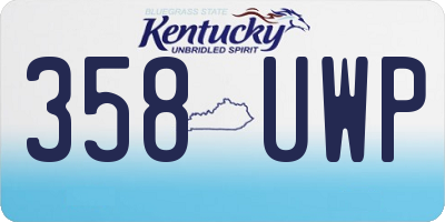 KY license plate 358UWP