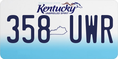 KY license plate 358UWR