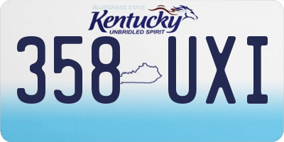 KY license plate 358UXI