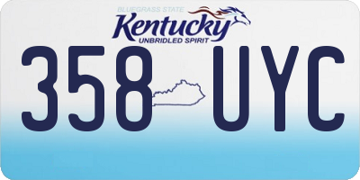 KY license plate 358UYC