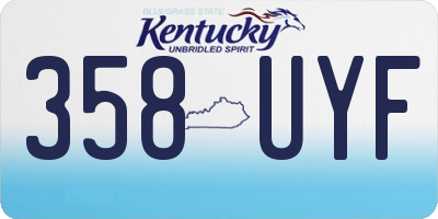 KY license plate 358UYF