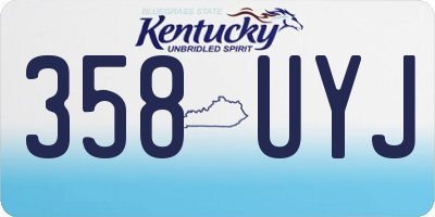 KY license plate 358UYJ