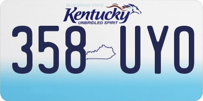 KY license plate 358UYO