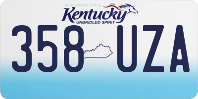 KY license plate 358UZA