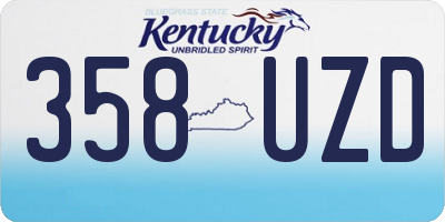 KY license plate 358UZD