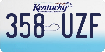 KY license plate 358UZF