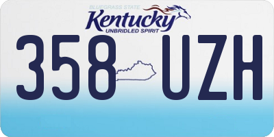 KY license plate 358UZH
