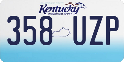 KY license plate 358UZP