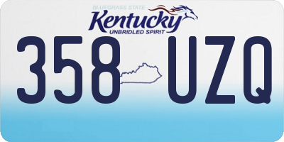 KY license plate 358UZQ