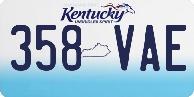 KY license plate 358VAE