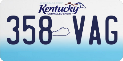 KY license plate 358VAG