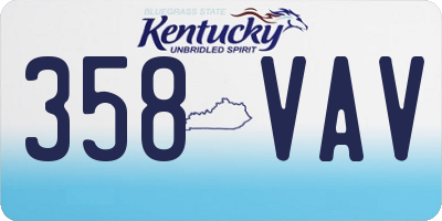 KY license plate 358VAV