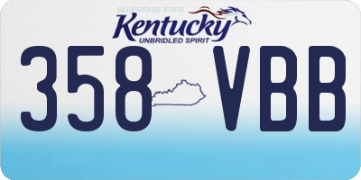 KY license plate 358VBB