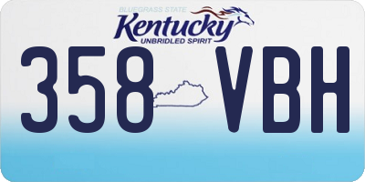 KY license plate 358VBH