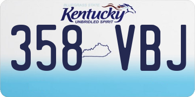 KY license plate 358VBJ
