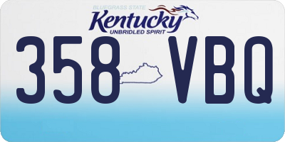 KY license plate 358VBQ
