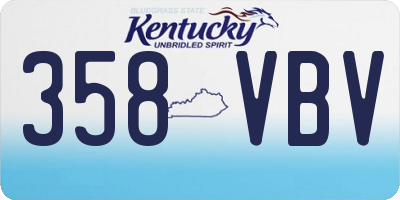 KY license plate 358VBV