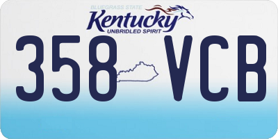 KY license plate 358VCB