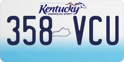 KY license plate 358VCU