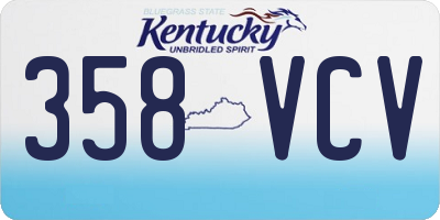 KY license plate 358VCV