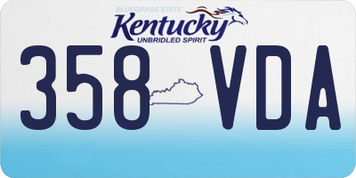 KY license plate 358VDA