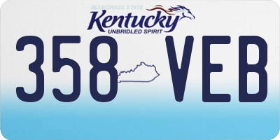 KY license plate 358VEB