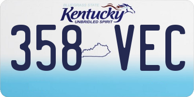 KY license plate 358VEC