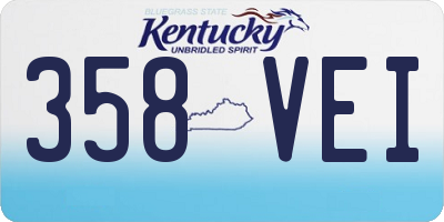 KY license plate 358VEI