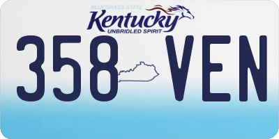 KY license plate 358VEN