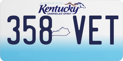 KY license plate 358VET