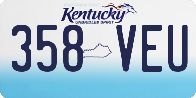 KY license plate 358VEU