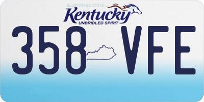 KY license plate 358VFE
