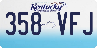 KY license plate 358VFJ