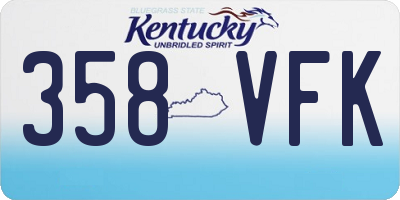 KY license plate 358VFK