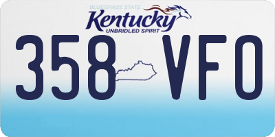 KY license plate 358VFO
