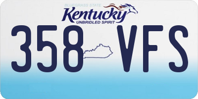 KY license plate 358VFS
