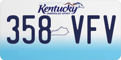 KY license plate 358VFV