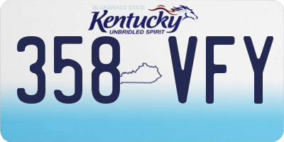 KY license plate 358VFY