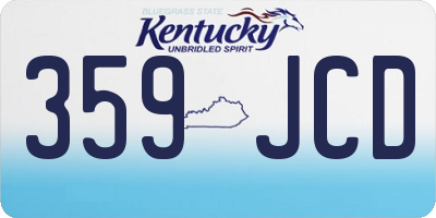 KY license plate 359JCD