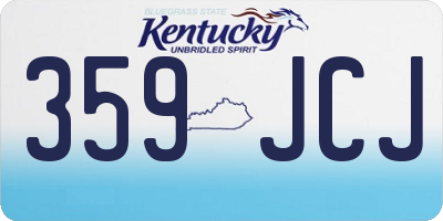 KY license plate 359JCJ