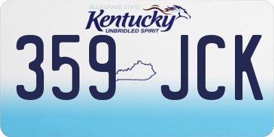 KY license plate 359JCK