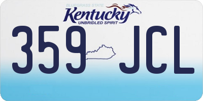 KY license plate 359JCL