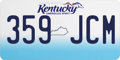 KY license plate 359JCM