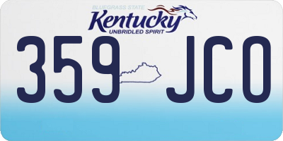 KY license plate 359JCO