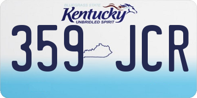 KY license plate 359JCR