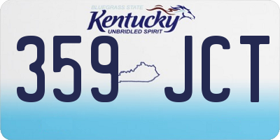 KY license plate 359JCT