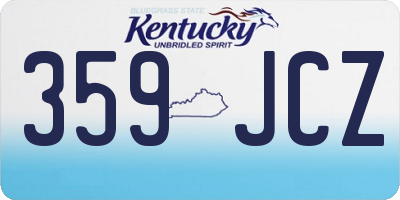 KY license plate 359JCZ